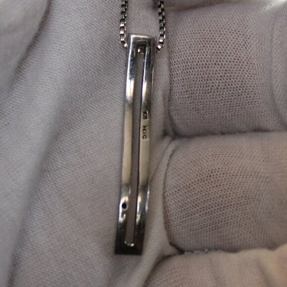 *925* Sterling Silver Hot Diamonds Marked Diamond Pendant Necklace - Picture 4 of 10